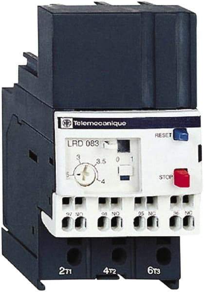 Schneider Electric - 2.5 to 4 Amp, 690 VAC, Thermal IEC Overload Relay - Trip Class 10A, For Use with LC1D09 and LC1D38 - Caliber Tooling