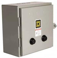 Square D - 110 Coil VAC at 50 Hz, 120 Coil VAC at 60 Hz, 18 Amp, Nonreversible Enclosed Enclosure NEMA Motor Starter - 1 Phase hp: 3 at 200 Volt, 3 at 230 Volt, 5 at 460-575 Volt, 1 Enclosure Rating - Caliber Tooling