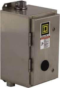 Square D - 4/4X NEMA Rated, 3 Pole, Electrically Held Lighting Contactor - 30 A (Tungsten), 110 VAC at 50 Hz, 120 VAC at 60 Hz - Caliber Tooling