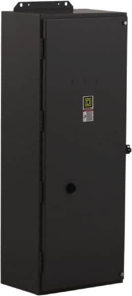 Square D - 3 Pole, 110 Coil VAC at 50 Hz and 120 Coil VAC at 60 Hz, 540 Amp NEMA Contactor - NEMA 1 Enclosure, 50 Hz at 110 VAC and 60 Hz at 120 VAC - Caliber Tooling