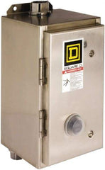 Square D - 440 Coil VAC at 50 Hz, 480 Coil VAC at 60 Hz, 45 Amp, NEMA Size 2, Nonreversible Enclosed Enclosure NEMA Motor Starter - 3 Phase hp: 10 at 200 VAC, 15 at 230 VAC, 25 at 460 VAC, 25 at 575 VAC, 4x Enclosure Rating - Caliber Tooling