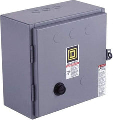 Square D - 110 Coil VAC at 50 Hz, 120 Coil VAC at 60 Hz, 45 Amp, NEMA Size 2, Reversible Enclosed Enclosure NEMA Motor Starter - 3 Phase hp: 10 at 200 VAC, 15 at 230 VAC, 25 at 460 VAC, 25 at 575 VAC, 1 Enclosure Rating - Caliber Tooling