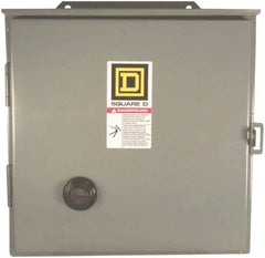 Square D - 120 Coil VAC at 60 Hz, 480 Coil VAC at 60 Hz, 27 Amp, NEMA Size 1, Reversible Enclosed Enclosure NEMA Motor Starter - 3 Phase hp: 10 at 460 VAC, 10 at 575 VAC, 7-1/2 at 200 VAC, 7-1/2 at 230 VAC, 12 Enclosure Rating - Caliber Tooling