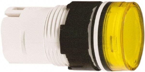 Schneider Electric - Yellow Lens LED Pilot Light - Round Lens, Shock Resistant, Vibration Resistant - Caliber Tooling