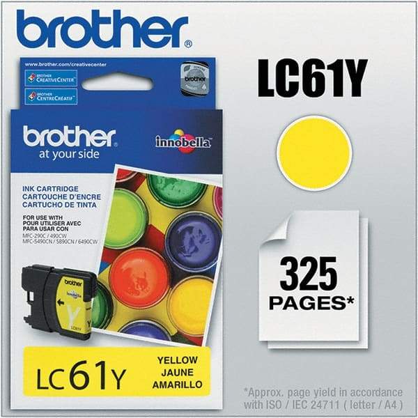 Brother - Yellow Ink Cartridge - Use with Brother DCP-J140W, 165C, 375CW, 385C, 395CN, 585CW, MFC-250C, 255CW, 290C, 295CN, 490CW, 495CW, J615W, 775CW, 790CW, 795CW, 990CW - Caliber Tooling