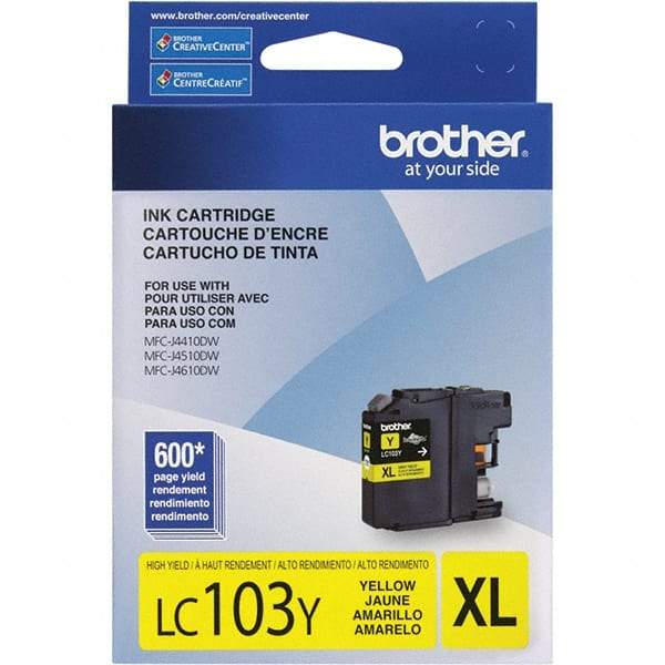 Brother - Yellow Ink Cartridge - Use with Brother DCP-J152W, MFC-J245, J285DW, J4310DW, J4410DW, J450DW, J4510DW, J4610DW, J470DW, J4710DW, J475DW, J650DW, J6520DW, J6720DW, J6920DW, J870DW, J875DW - Caliber Tooling