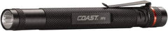 Coast Cutlery - White LED Bulb, 100 Lumens, Industrial/Tactical Flashlight - Black Aluminum Body, 2 AAA Batteries Included - Caliber Tooling