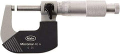 Mahr - 75 to 100mm Range, 0.01mm Graduation, Mechanical Outside Micrometer - Ratchet Stop Thimble - Caliber Tooling