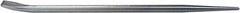 Mayhew - 15" OAL Straight Pry Bar - 1/2" Wide, Zinc Plated Steel - Caliber Tooling