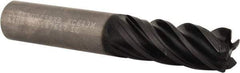 Kennametal - 1/2", 5 Flute, Single End, Solid Carbide, 0.03" Corner Radius End Mill - 3" OAL, 38° Helix, Right Hand Flute, 1-1/4" LOC, Right Hand Cut - Caliber Tooling