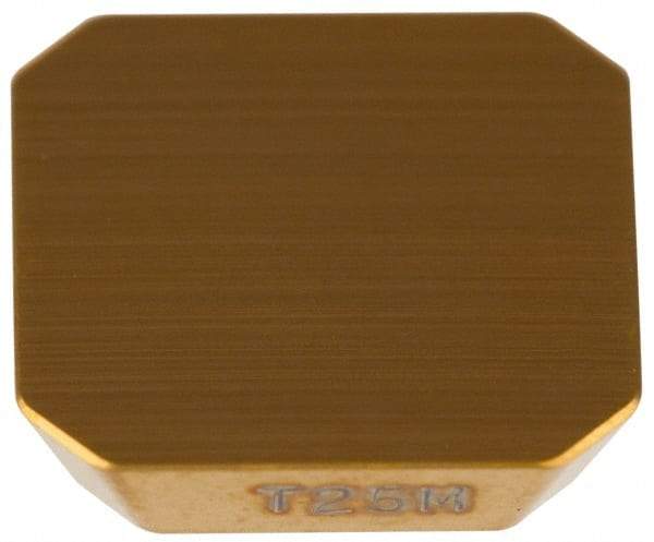 Seco - SEAN1203 M14 Grade T25M Carbide Milling Insert - TiCN/TiC/TiCN/TiN Finish, 1/8" Thick, 1/2" Inscribed Circle, 1/16" Corner Radius - Caliber Tooling