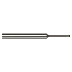 Back Deburring Mill - 0.0800″ Head Diameter × 0.3750″ (3/8″) Neck Length × 45° per side Carbide Back Deburring Mill, 5 Flutes - Exact Industrial Supply