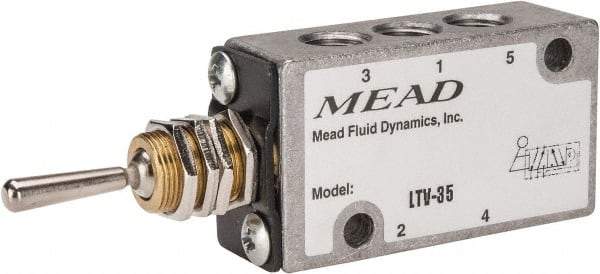 Mead - 1/8" NPT Inlet Light Touch Valve - Flip Toggle, 4 Way, Control - Caliber Tooling