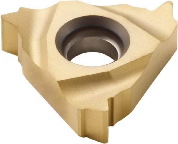 Seco - 16NR Internal Right Hand 10 Whitworth Laydown Threading Insert - Grade CP500, TiAlN/TiN Coated Carbide, 9.53mm Inscribed Circle - Caliber Tooling