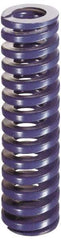 Dayton Lamina - 2" Hole Diam, 1" Rod Diam, 3" Free Length, Blue Die Spring - 95.6 Lb Max Deflection, 1.12" Max Deflection, Medium Duty, Chromium Vanadium Steel - Caliber Tooling