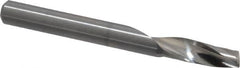 Onsrud - 1/4" Cutting Diam x 3/4" Length of Cut, 1 Flute, Upcut Spiral Router Bit - Uncoated, Right Hand Cut, Solid Carbide, 2-1/2" OAL x 1/4" Shank Diam, Single Edge, 21° Helix Angle - Caliber Tooling