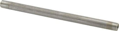 Merit Brass - 1/8" Pipe, 6" Long, Aluminum Pipe Nipple - Grade 6061, Threaded - Caliber Tooling