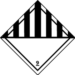 NMC - 9 DOT Shipping Label - 4" High x 4" Wide - Caliber Tooling