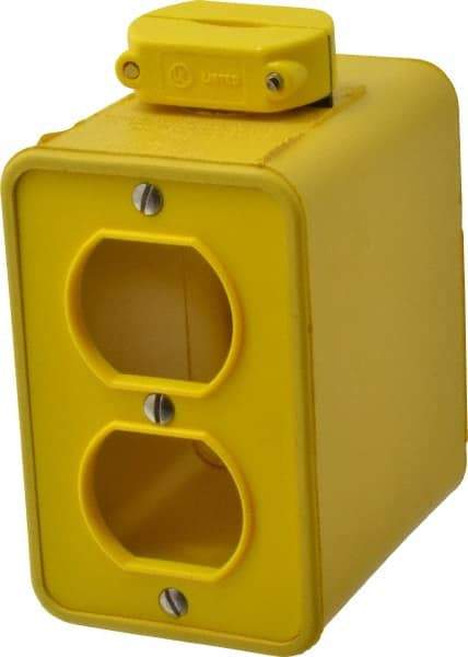 Woodhead Electrical - 1 Gang, Rubber Rectangle Portable Outlet Box - Caliber Tooling