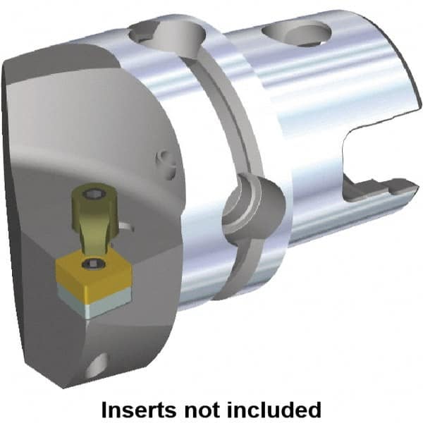 Kennametal - Left Hand Cut, Size KM80, CN.. Insert Compatiblity, Internal or External Modular Turning & Profiling Cutting Unit Head - 53mm Ctr to Cutting Edge, 70mm Head Length, Through Coolant, Series M-Clamping - Caliber Tooling