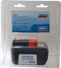 Lincoln - 18 Volt, Grease Gun Battery - Lithium-Ion, 1 hr Charge Time & 3 Ah Battery Capacity - Caliber Tooling