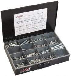 Value Collection - 192 Piece, #10 to 1/2 Screw, Steel Anchor Assortment - Zinc Plated - Caliber Tooling