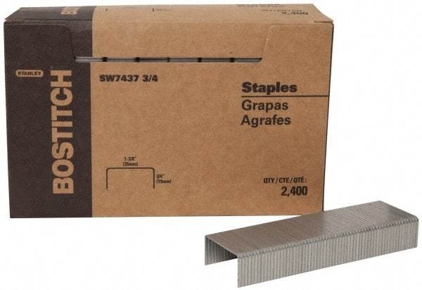 Stanley Bostitch - 1-3/8" Wide Steel Crown Staples - 5/8" Leg Length - Caliber Tooling