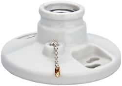 Pass & Seymour - 2 Pin, 250 VAC, 250 Watt, Medium Base, Pull Chain Lamp Holder - Incandescent, Screw Mounted - Caliber Tooling