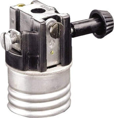 Leviton - 3 Pin, 250 VAC, 250 Watt, Medium Base, Removable Turn Knob Lamp Holder - Incandescent, Screw Mounted - Caliber Tooling