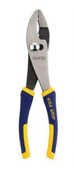 Irwin - 8" OAL, 1-5/16" Jaw Length, 1-11/32" Jaw Width, Slip Joint Pliers - Serrated Jaw, Regular Nose Head, Standard Tool, Wire Cutting Shear - Caliber Tooling