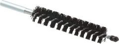 Schaefer Brush - 4" Brush Length, 13/16" Diam, Nylon Single Stem, Single Spiral Condenser Tube Brush - 6-1/4" Long, Nylon, 12-24 Female Connection - Caliber Tooling