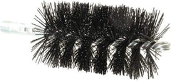 Schaefer Brush - 5" Brush Length, 2-3/4" Diam, Nylon Single Stem, Single Spiral Tube Brush - 7-1/4" Long, Nylon, 1/4" NPSM Male Connection - Caliber Tooling