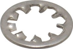 Made in USA - 1/4" Screw, 0.267" ID, Stainless Steel Internal Tooth Lock Washer - 0.478" OD, Uncoated, Grade 316 - Caliber Tooling