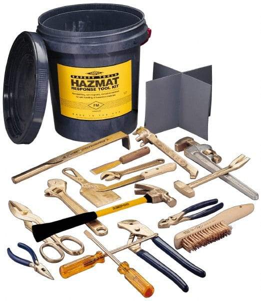 Ampco - 17 Piece Hazmat Response Tool Kit - Comes in Tool Bucket - Caliber Tooling