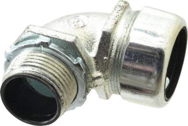 Thomas & Betts - 1" Trade, Steel Threaded Angled Liquidtight Conduit Connector - Insulated - Caliber Tooling