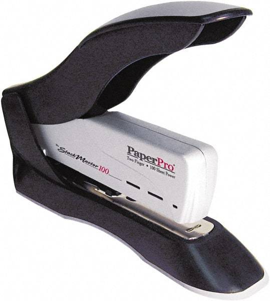 PaperPro - 100 Sheet Full Strip Desktop Stapler - Black/Silver - Caliber Tooling