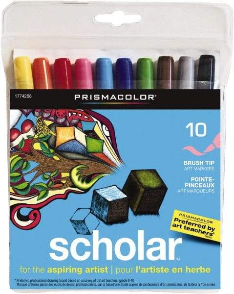 Prismacolor - Assorted Colors, Art Marker - Brush Tip, Alcohol Based Ink - Caliber Tooling