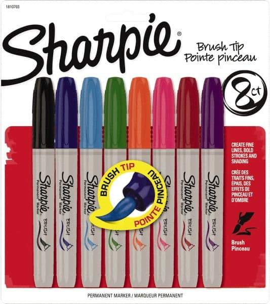 Sharpie - Assorted Colors Permanent Marker - Brush Felt Tip, AP Nontoxic Ink - Caliber Tooling