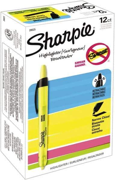 Sharpie - Fluorescent Yellow Highlighter - Chisel Tip, AP Nontoxic Ink - Caliber Tooling