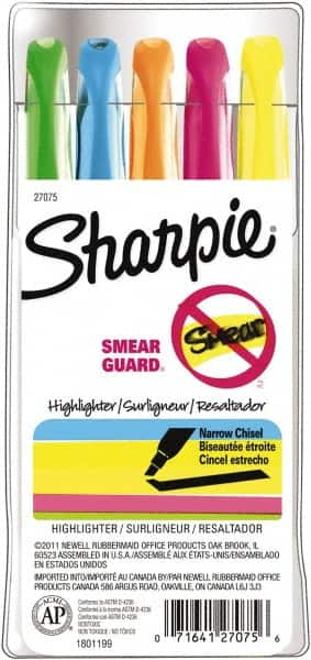 Sharpie - Assorted Colors, Highlighter - Chisel Tip, AP Nontoxic Ink - Caliber Tooling