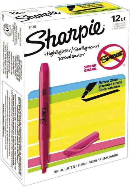 Sharpie - Fluorescent Pink Highlighter - Chisel Tip, AP Nontoxic Ink - Caliber Tooling