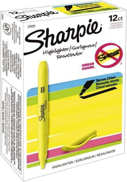 Sharpie - Fluorescent Yellow Highlighter - Chisel Tip, AP Nontoxic Ink - Caliber Tooling