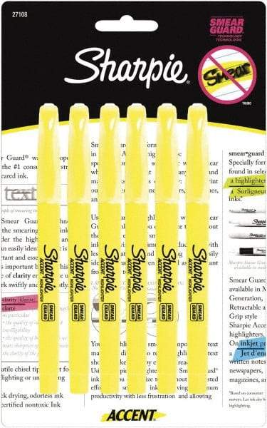 Sharpie - Fluorescent Yellow Highlighter - Chisel Tip, AP Nontoxic Ink - Caliber Tooling