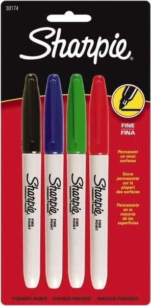 Sharpie - Black, Blue, Green, Red Permanent Marker - Fine Tip, AP Nontoxic Ink - Caliber Tooling