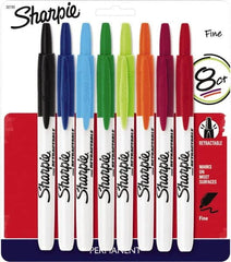 Sharpie - Assorted Colors, Permanent Marker - Retractable Fine Tip, AP Nontoxic Ink - Caliber Tooling