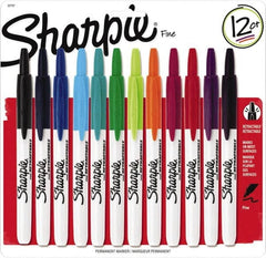 Sharpie - Assorted Colors, Permanent Marker - Retractable Fine Tip, AP Nontoxic Ink - Caliber Tooling