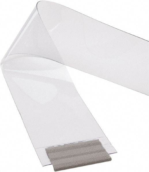 TMI, LLC - Clear Smooth with Reinforced Bonded Bead Replacement Strips, Armor Bond Dock Curtain Strips - 8" Wide x 8' Long x 0.08" Thick, PVC - Caliber Tooling