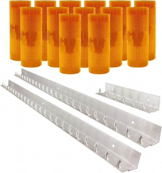 Aleco - 9' Door Width x 9' Door Height PVC AmberTech Anti-Insect Strip Door Kit - Amber - Caliber Tooling