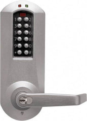 Kaba Access - Combination Entry with Key Override Lever Lockset for 1-3/8 to 2-1/4" Thick Doors - 2-3/4" Back Set, 6 or 7 Pin Length Best & Compatible (Core Not Included) Cylinder, Satin Chrome Finish - Caliber Tooling