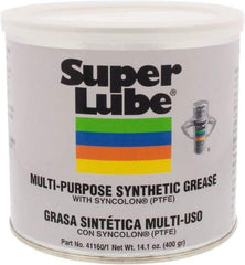 Synco Chemical - 14.1 oz Canister Synthetic Lubricant w/PTFE General Purpose Grease - Translucent White, Food Grade, 450°F Max Temp, NLGIG 1, - Caliber Tooling